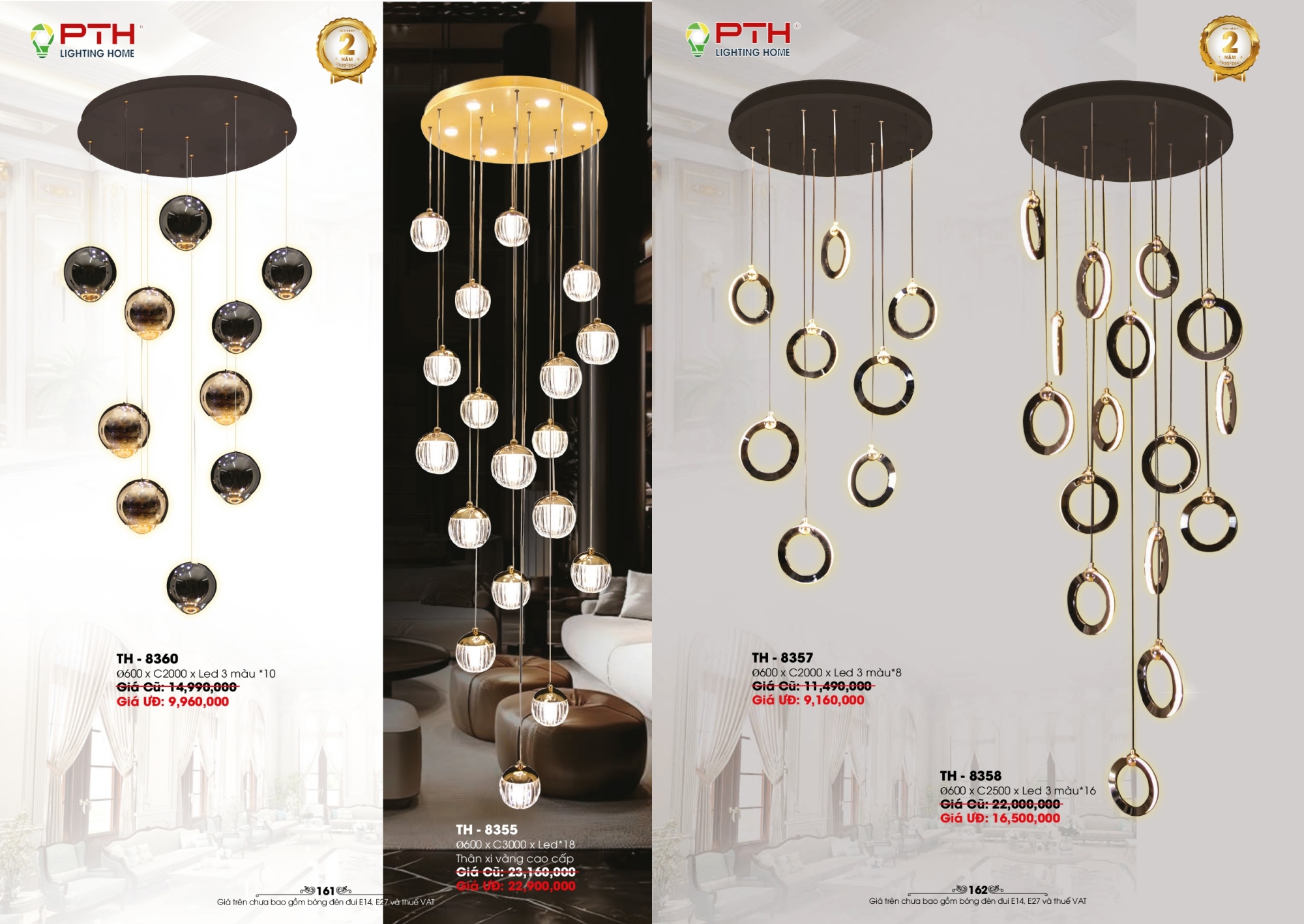 Bảng giá đèn trang trí PTH Lighting Home 2026